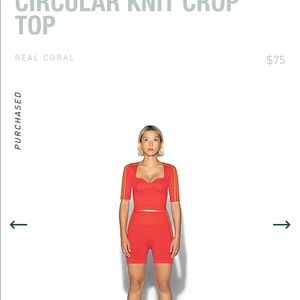 IVY Park Adidas 	CIRCULAR KNIT CROP TOP